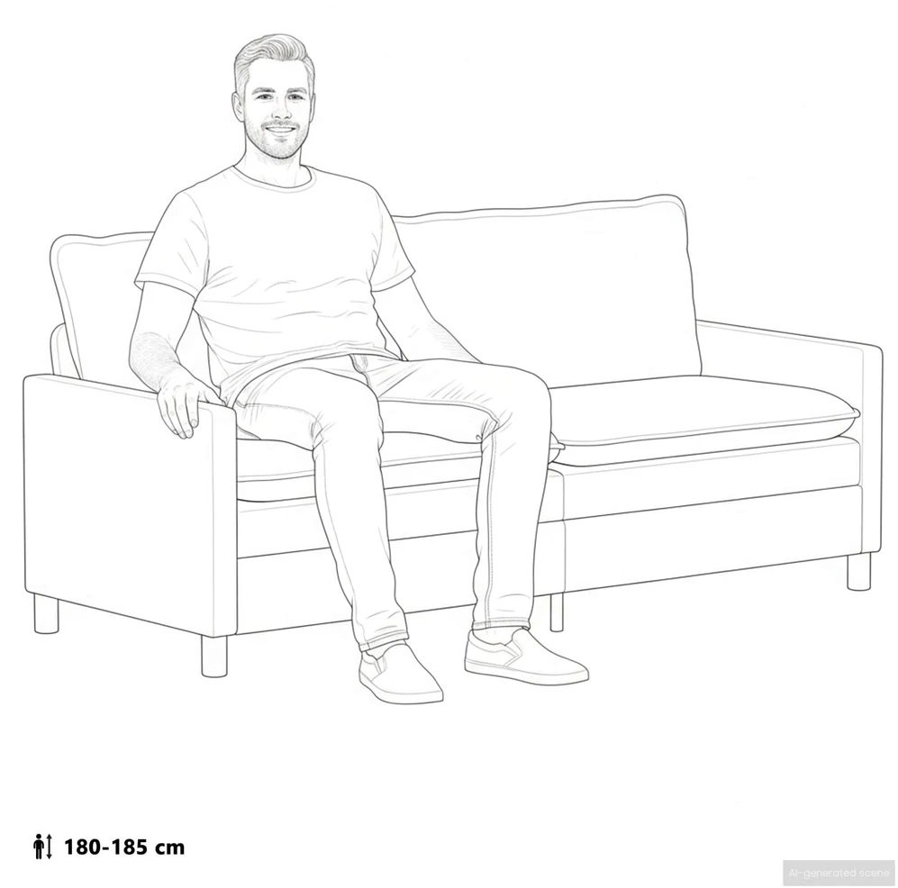 Sofa Sofos komplektas 2 vnt. Juoda Aksomas