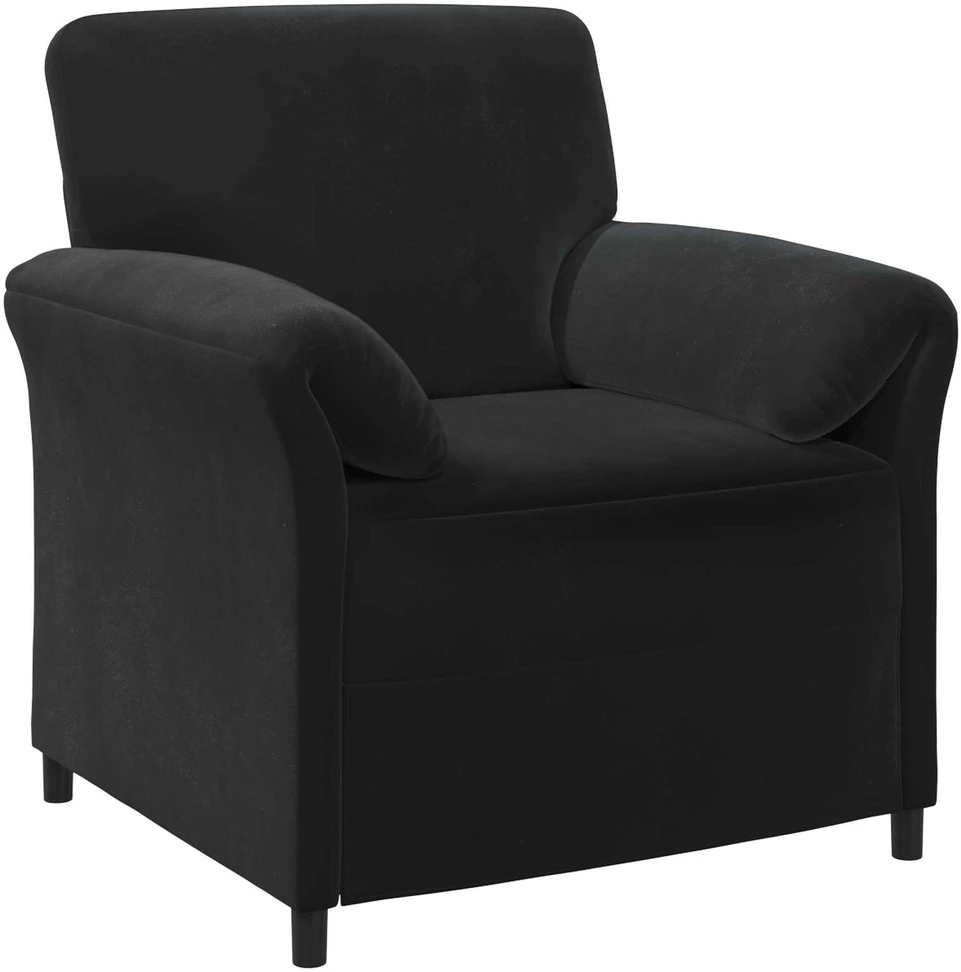 Sofa Sofos komplektas 2 vnt. Juoda Aksomas