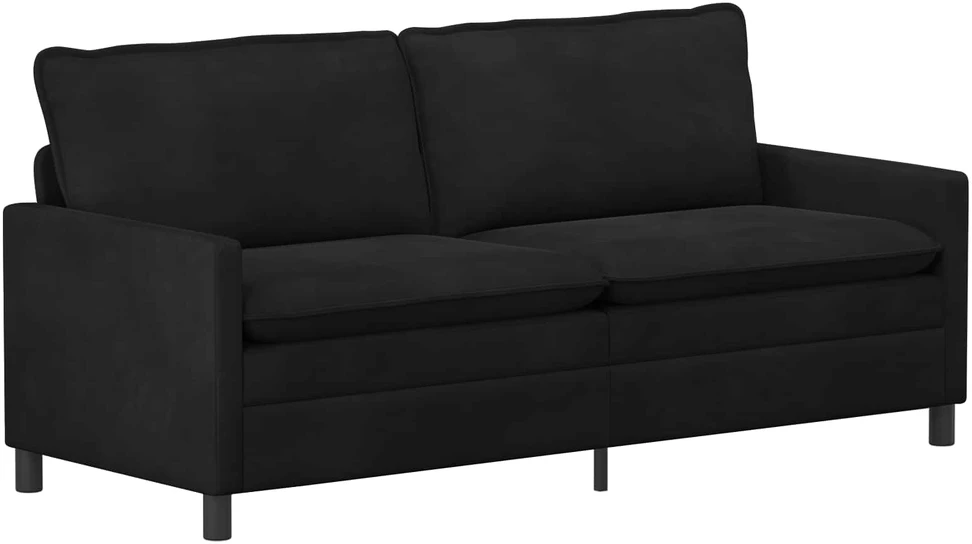 Sofa Sofos komplektas 2 vnt. Juoda Aksomas