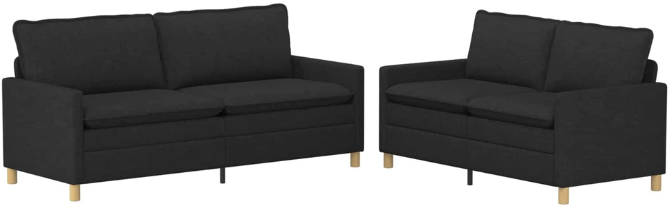 Sofa Sofos komplektas 2 vnt. Juoda Audinys