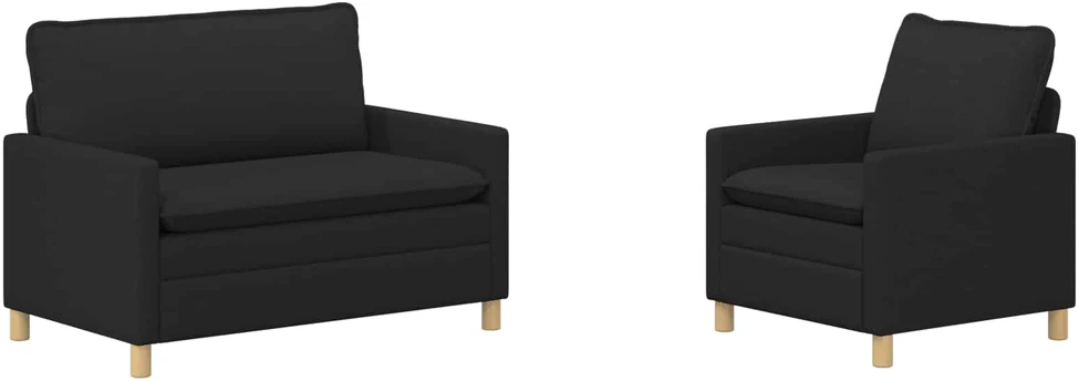 Sofa Sofos komplektas 2 vnt. Juoda Audinys