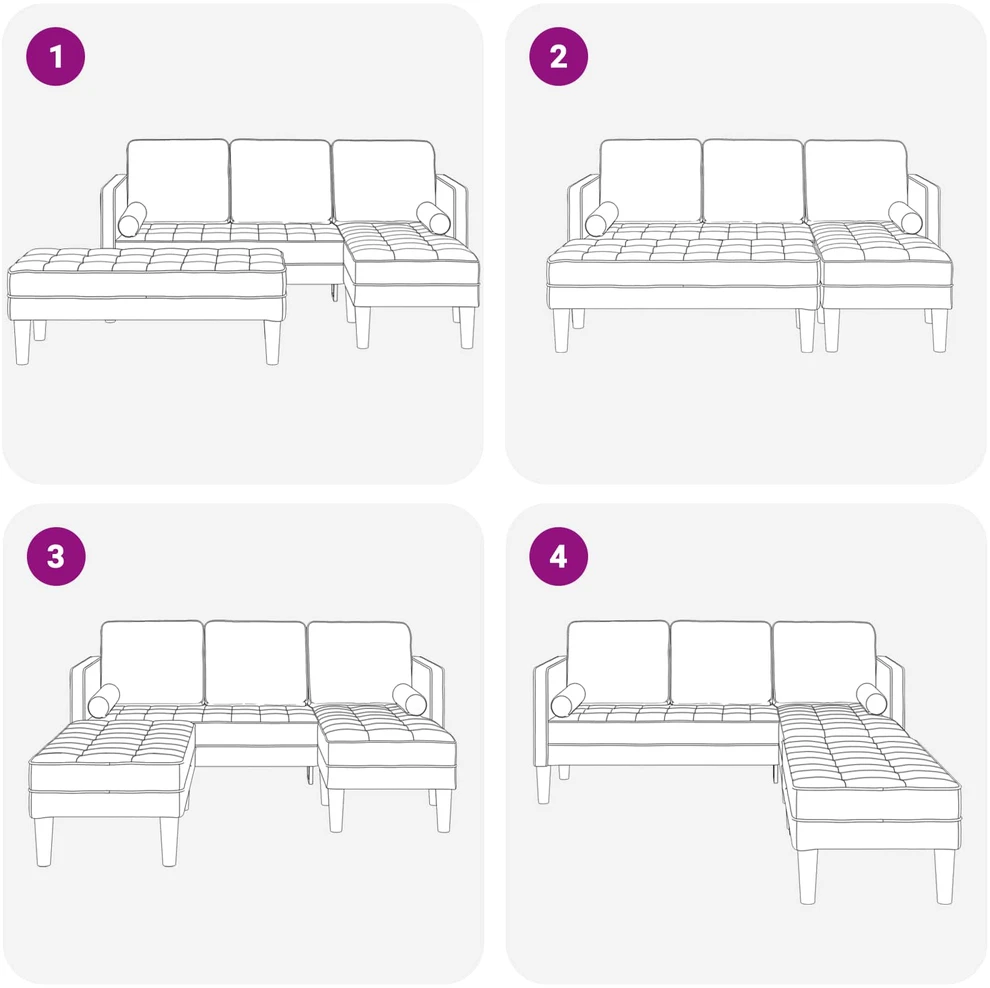 Sofa Sofos komplektas 2 vnt. Juoda Poliesteris