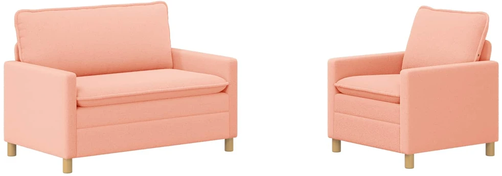 Sofa Sofos komplektas 2 vnt. Rožinė Audinys
