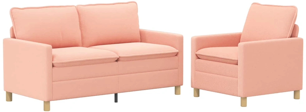 Sofa Sofos komplektas 2 vnt. Rožinė Audinys