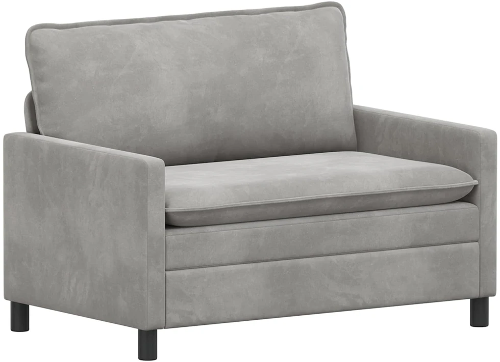 Sofa Sofos komplektas 2 vnt. Šviesiai pilka Aksomas