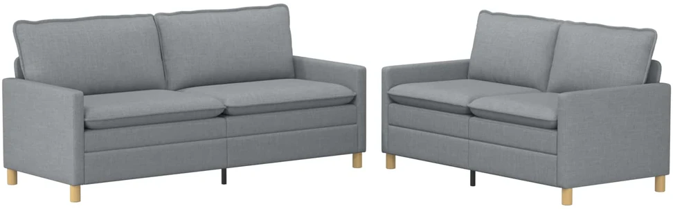 Sofa Sofos komplektas 2 vnt. Šviesiai pilka Audinys