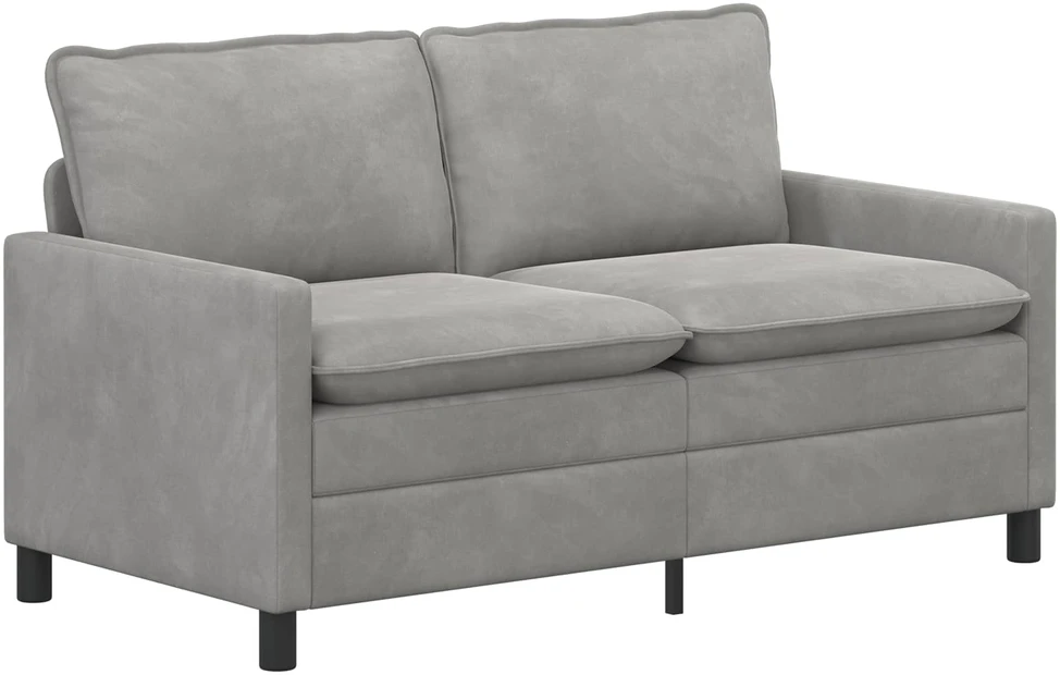 Sofa Sofos komplektas 2 vnt. Šviesiai pilka Aksomas