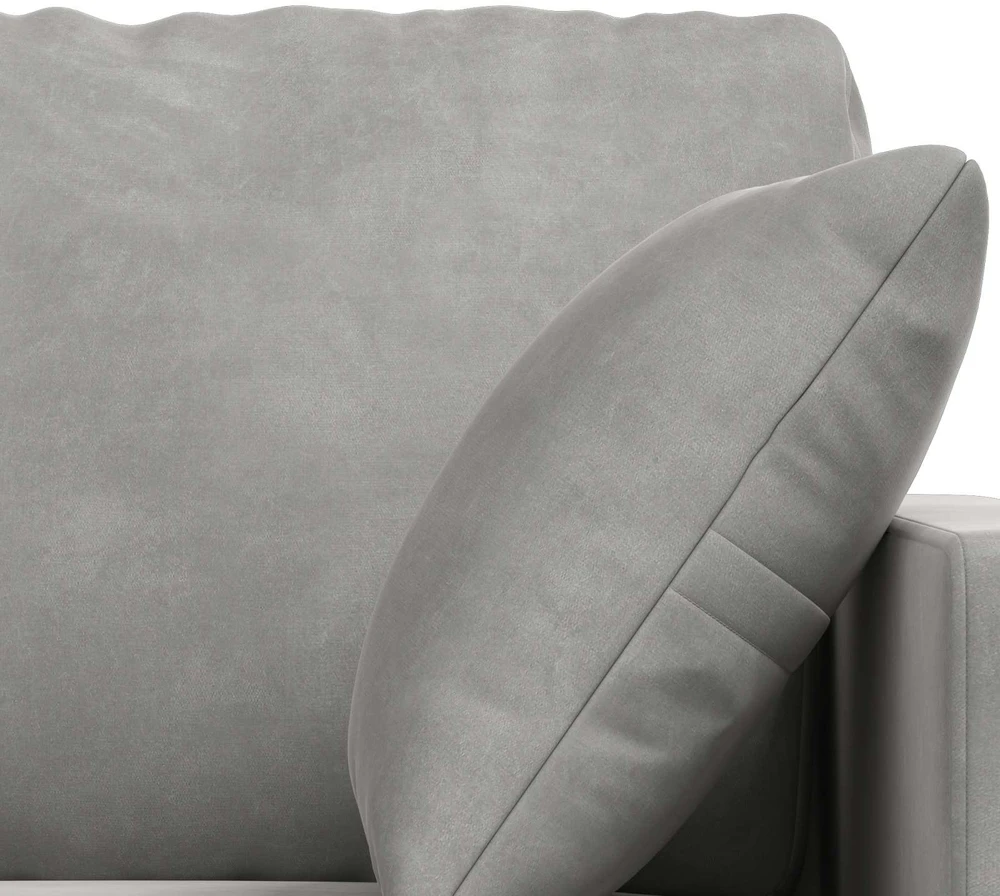 Sofa Sofos komplektas 2 vnt. Šviesiai pilka Aksomas