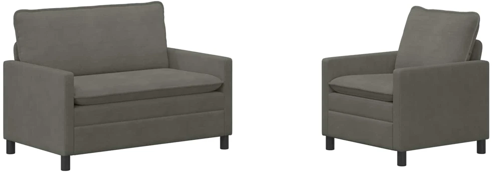 Sofa Sofos komplektas 2 vnt. Šviesiai pilka Audinys