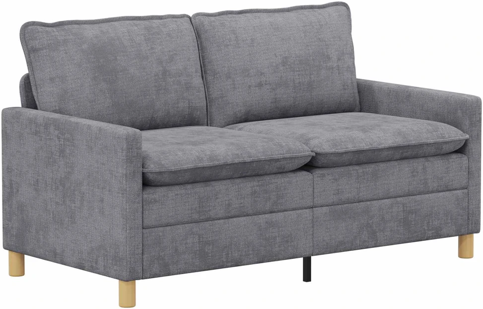 Sofa Sofos komplektas 2 vnt. Šviesiai pilka Poliesteris