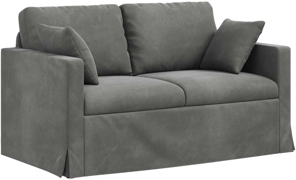 Sofa Sofos komplektas 2 vnt. Tamsiai pilka Aksomas