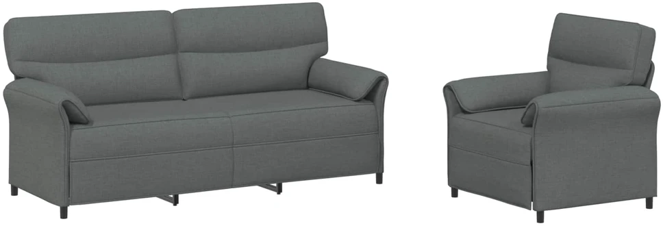 Sofa Sofos komplektas 2 vnt. Tamsiai pilka Audinys