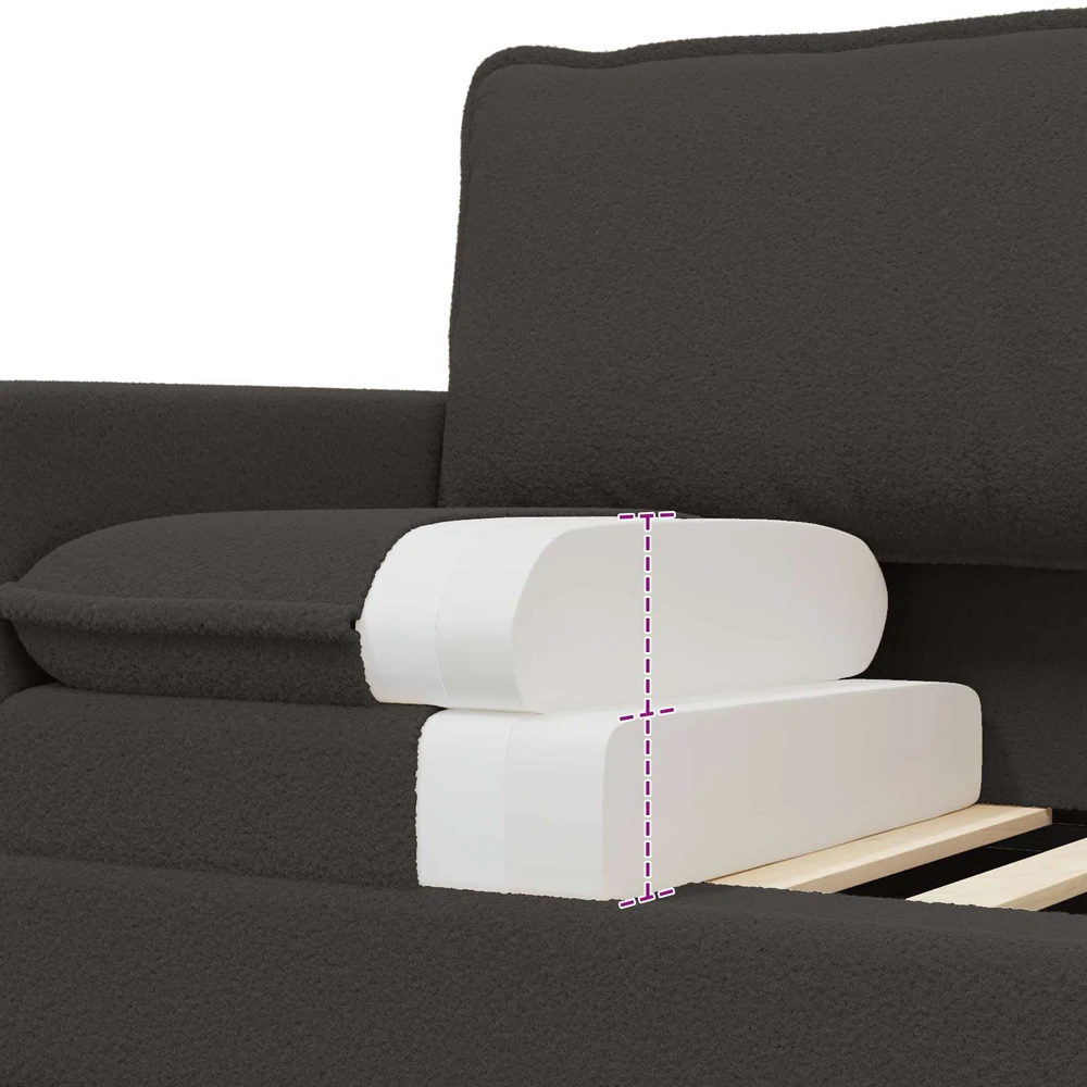 Sofa Sofos komplektas 2 vnt. Tamsiai pilka Audinys