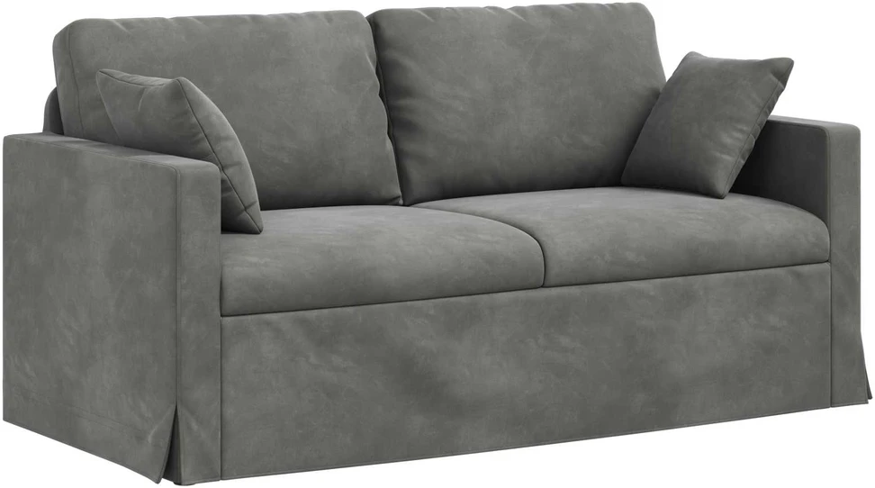 Sofa Sofos komplektas 2 vnt. Tamsiai pilka Aksomas