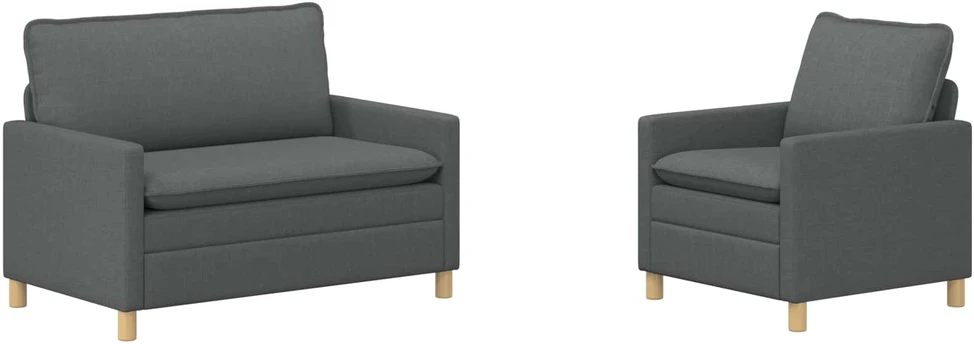 Sofa Sofos komplektas 2 vnt. Tamsiai pilka Audinys