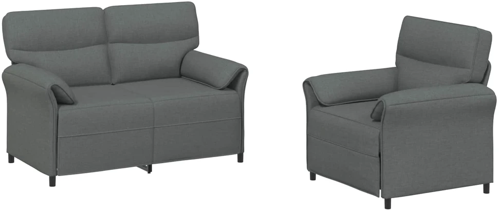 Sofa Sofos komplektas 2 vnt. Tamsiai pilka Audinys