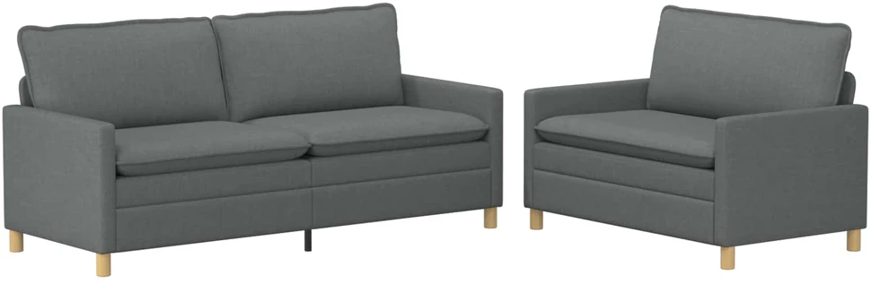Sofa Sofos komplektas 2 vnt. Tamsiai pilka Audinys