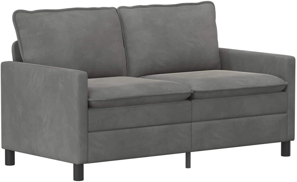 Sofa Sofos komplektas 2 vnt. Tamsiai pilka Aksomas