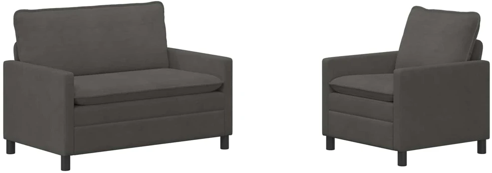 Sofa Sofos komplektas 2 vnt. Tamsiai pilka Audinys