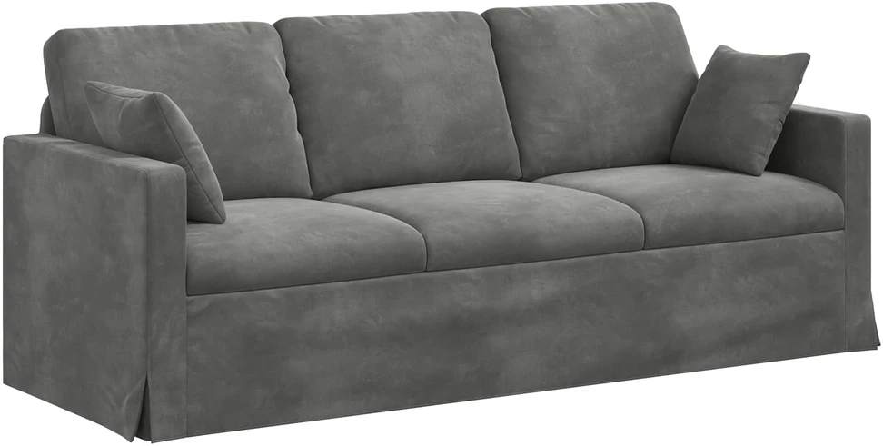 Sofa Sofos komplektas 2 vnt. Tamsiai pilka Aksomas