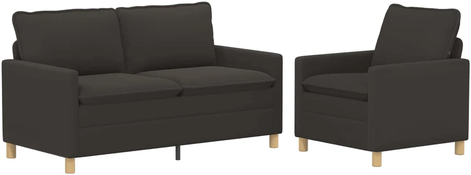 Sofa Sofos komplektas 2 vnt. Tamsiai pilka Audinys