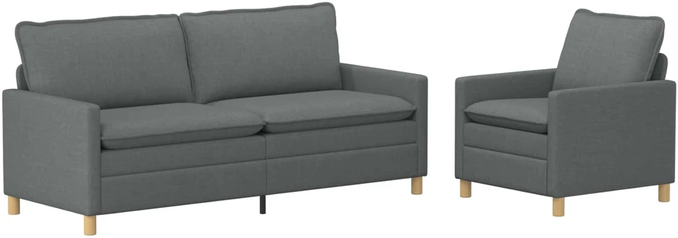 Sofa Sofos komplektas 2 vnt. Tamsiai pilka Audinys