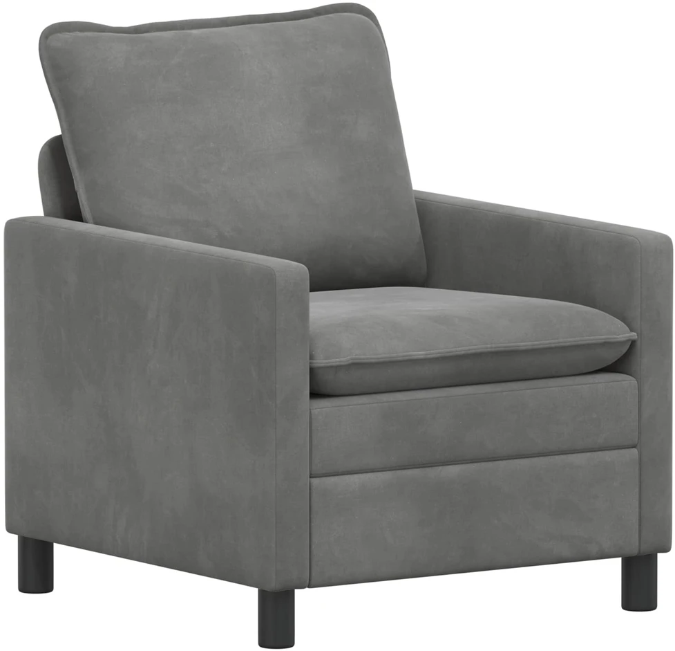 Sofa Sofos komplektas 2 vnt. Tamsiai pilka Aksomas