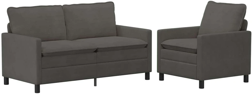 Sofa Sofos komplektas 2 vnt. Tamsiai pilka Audinys