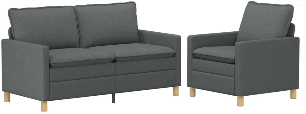 Sofa Sofos komplektas 2 vnt. Tamsiai pilka Audinys
