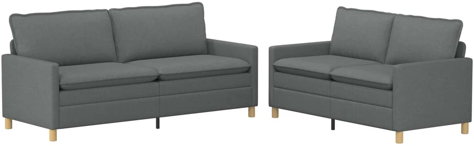 Sofa Sofos komplektas 2 vnt. Tamsiai pilka Audinys