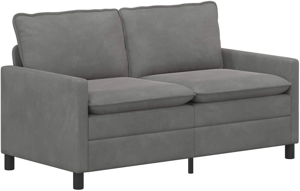 Sofa Sofos komplektas 2 vnt. Tamsiai pilka Aksomas