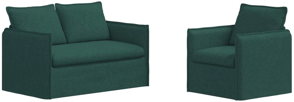 Sofa Sofos komplektas 2 vnt. Tamsiai žalia Audinys