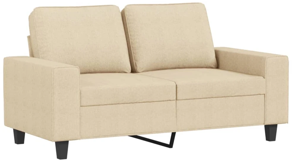 Sofa Sofos komplektas, 3 dalių, kreminės spalvos, audinys