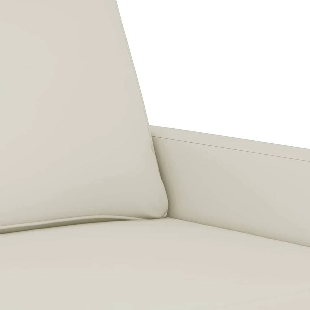 Sofa Sofos komplektas su pagalvėlėmis, 2 dalių, kreminis, aksomas