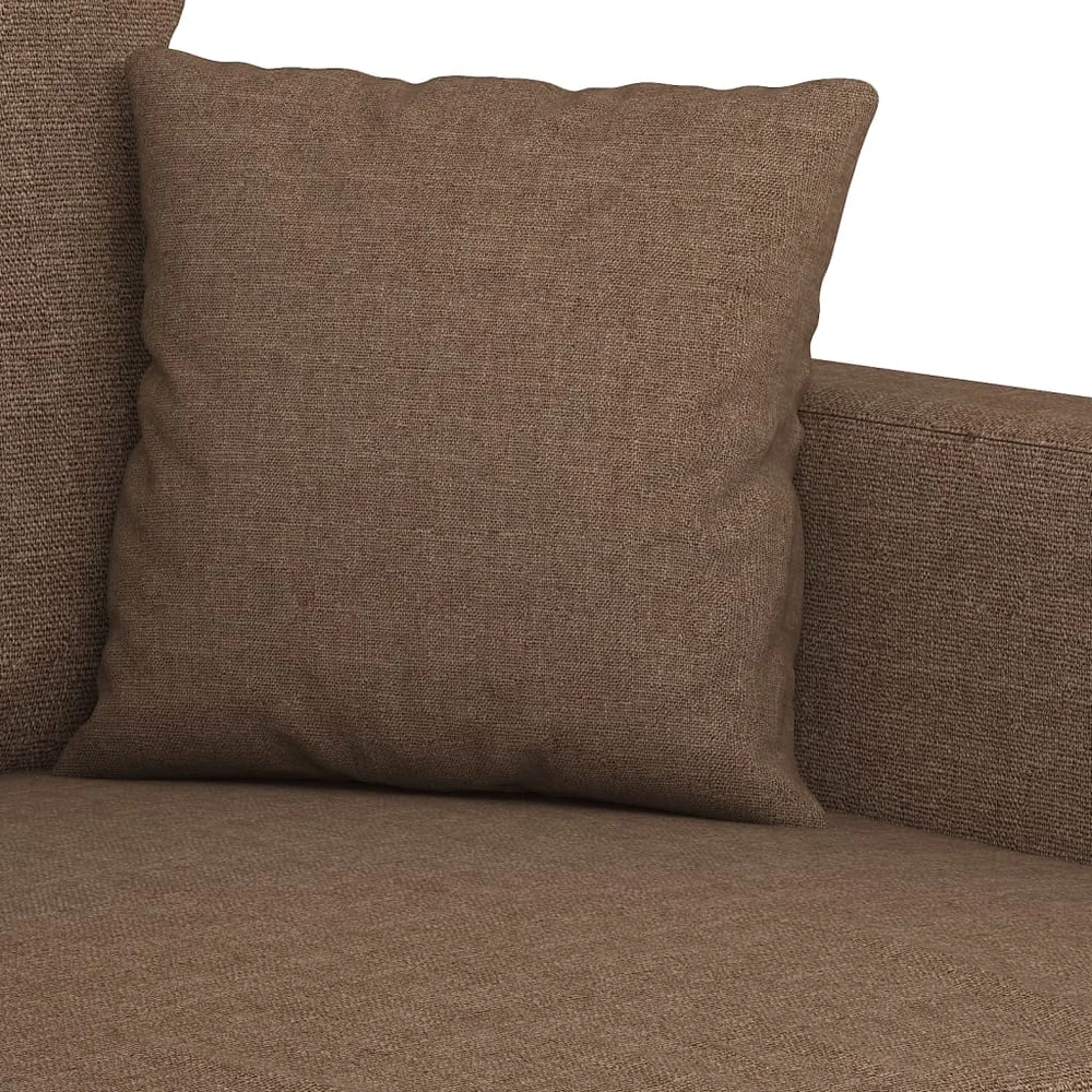 Sofa Sofos komplektas su pagalvėlėmis, 2 dalių, rudas, audinys