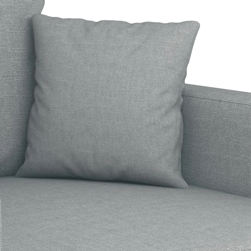 Sofa Sofos komplektas su pagalvėlėmis, 2 dalių, pilkas, audinys