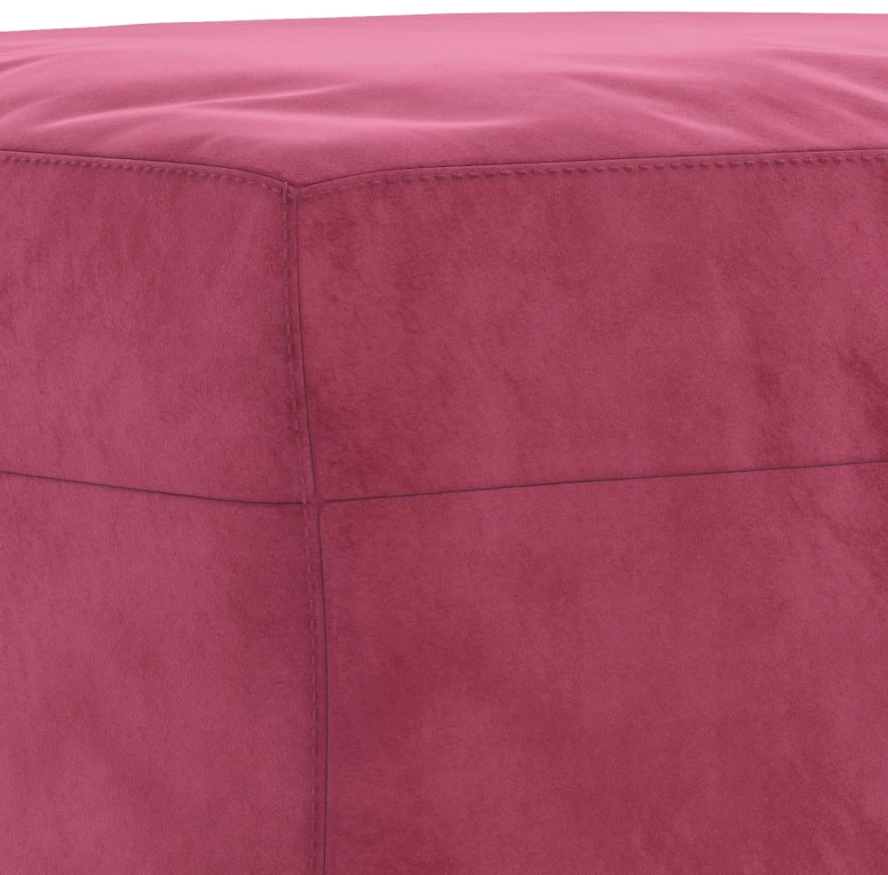 Sofa Sofos komplektas su pagalvėlėmis, 3 dalių, vyno, aksomas