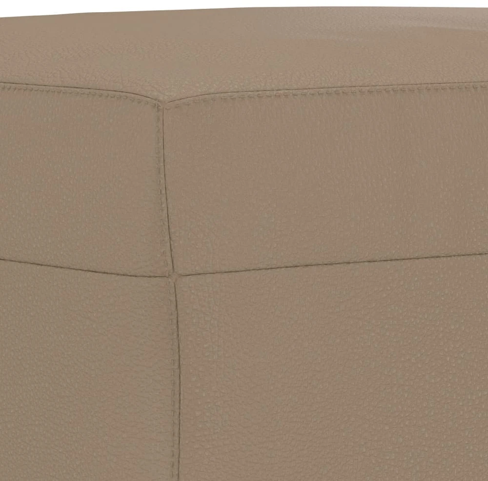Sofa Sofos komplektas su pagalvėmis, 3 dalių, kapučino, dirbtinė oda