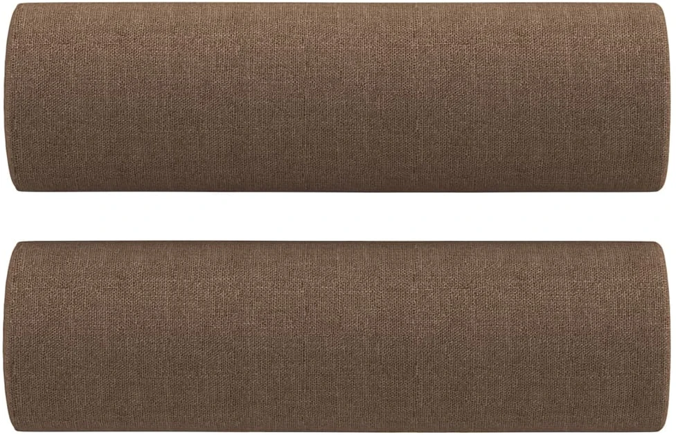 Sofa Sofos komplektas su pagalvėmis, 3 dalių, rudas, audinys
