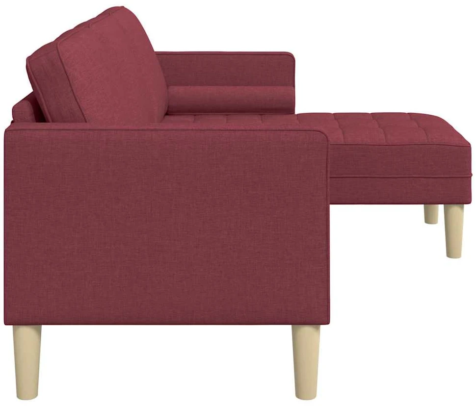 Sofa Sofos komplektas Vyno raudona 173 x 131 x 67 cm Poliesteris