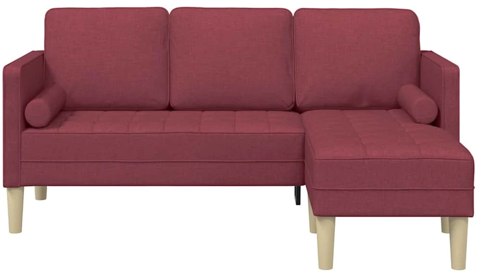 Sofa Sofos komplektas Vyno raudona 173 x 131 x 67 cm Poliesteris