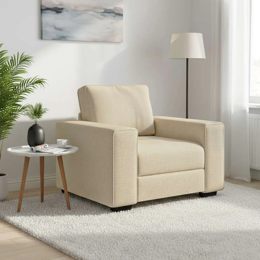 Sofa Sofos krėslas, kreminės spalvos, 100x77x82 cm, audinys