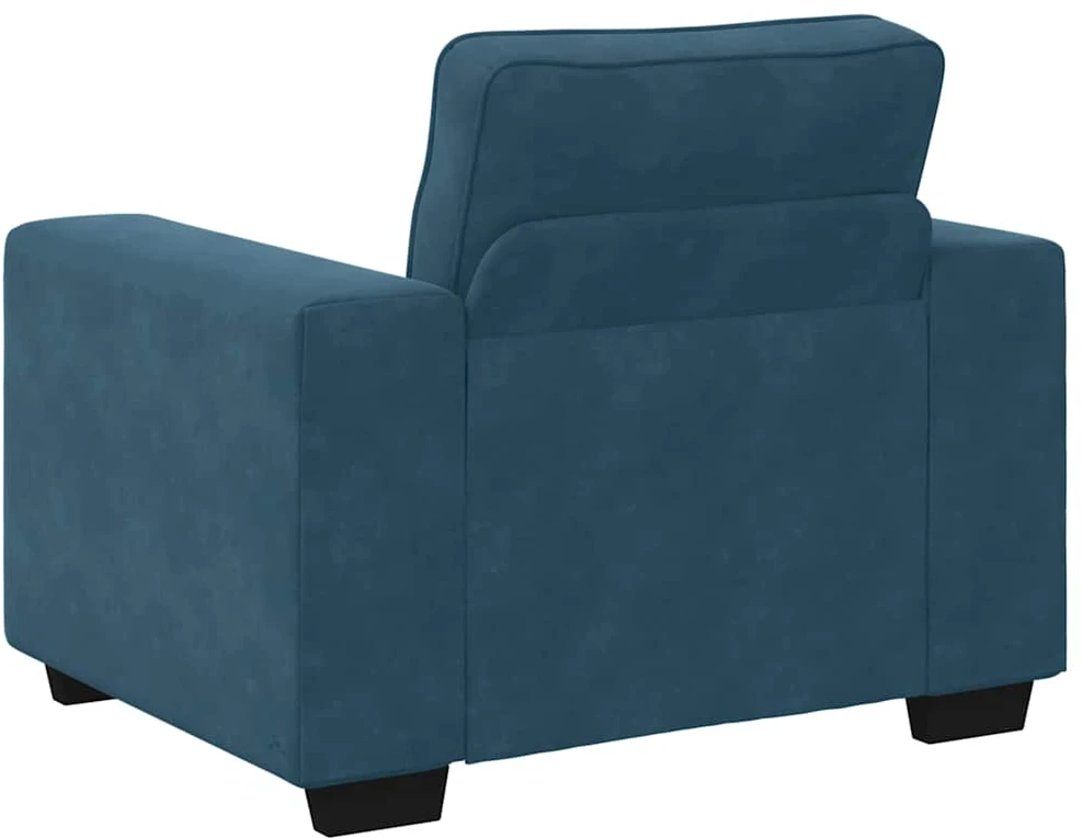 Sofa Sofos krėslas, mėlyna, 100x77x82 cm, aksomas