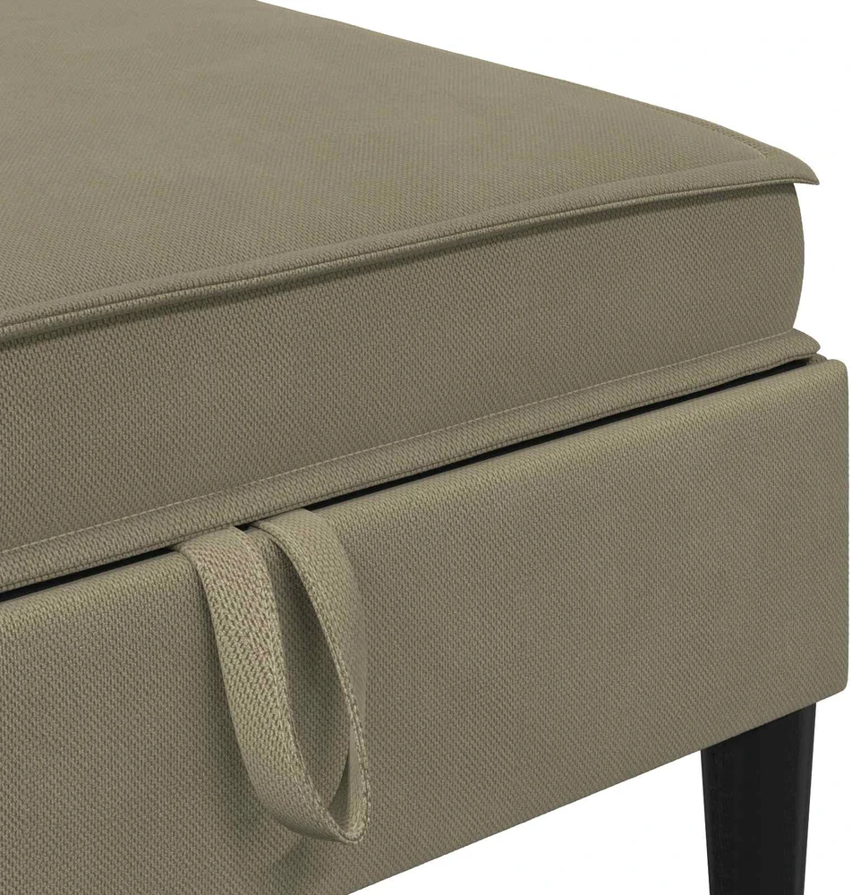 Sofa Sofos pufas su saugojimo funkcija Chaki Aksomas
