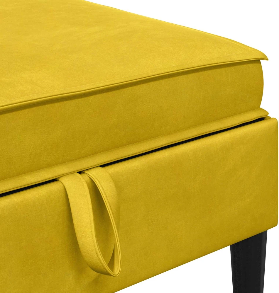 Sofa Sofos pufas su saugojimo funkcija Geltona Aksomas