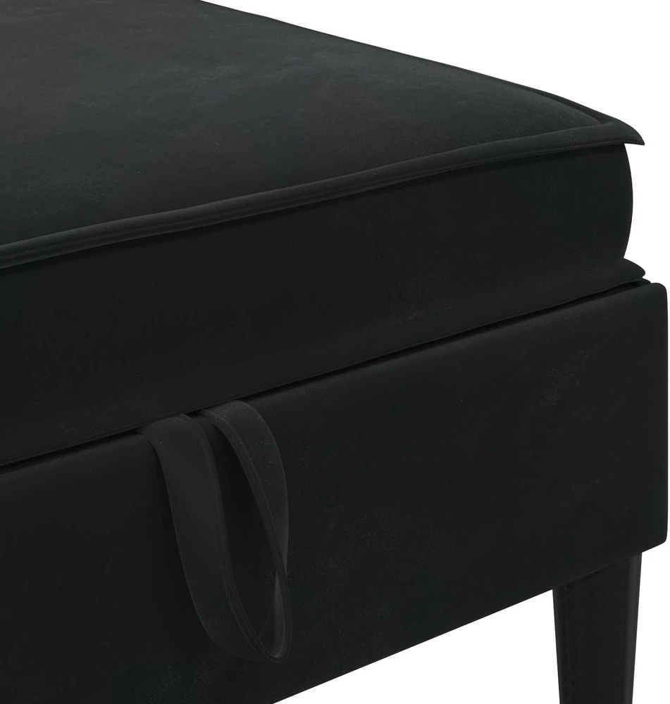Sofa Sofos pufas su saugojimo funkcija Juoda Aksomas