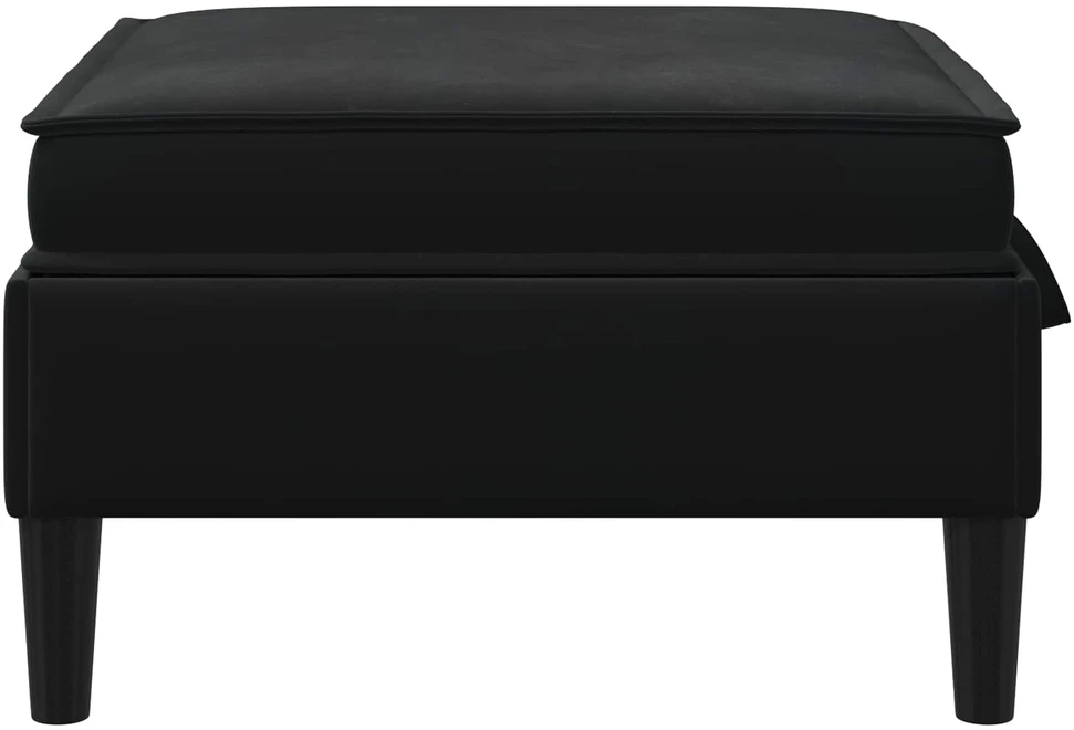 Sofa Sofos pufas su saugojimo funkcija Juoda Aksomas