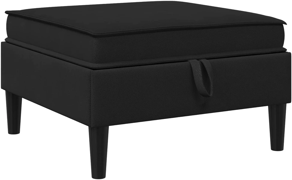 Sofa Sofos pufas su saugojimo funkcija Juoda Aksomas