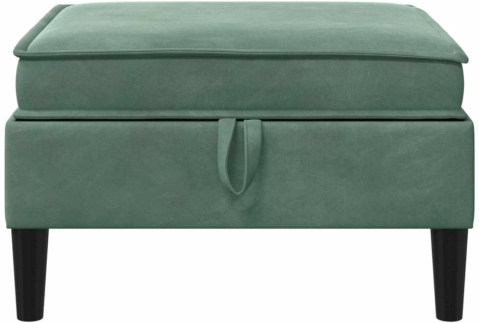 Sofa Sofos pufas su saugojimo funkcija Jūrinė žalia Aksomas