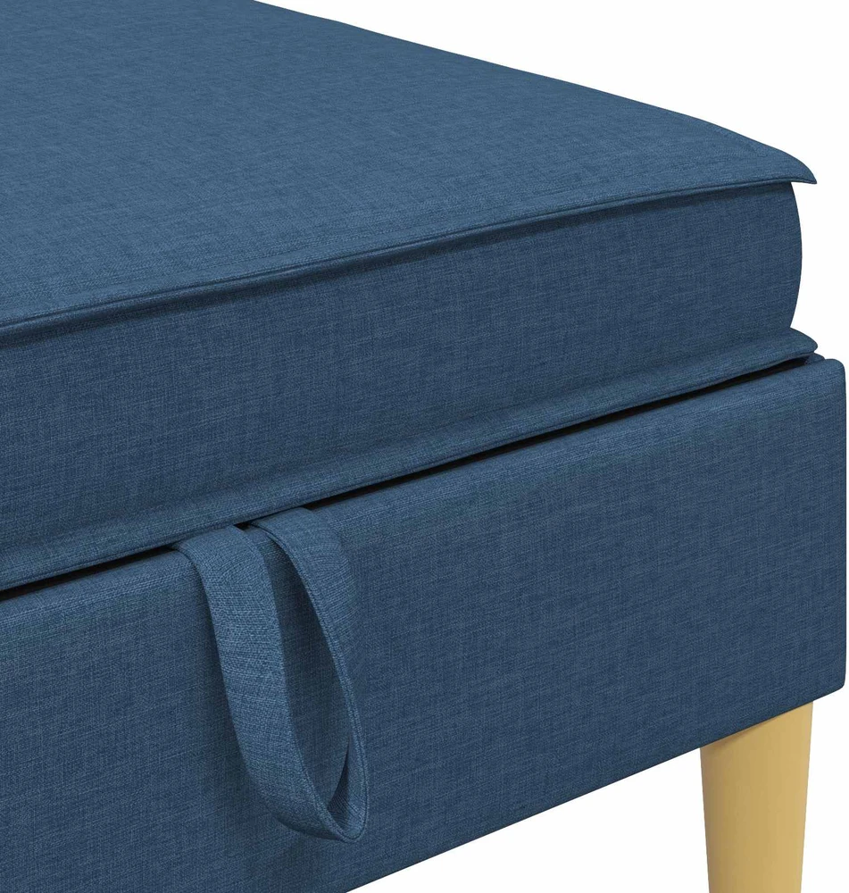 Sofa Sofos pufas su saugojimo funkcija Mėlyna Audinys